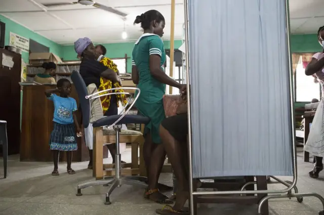 A clinic on the outskirts of Kasoa, Ghana.