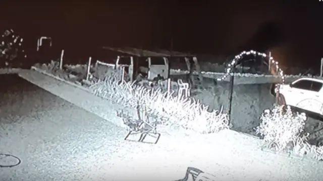 الكويكب "2018 إل آيه" كما ظهر في لقطات صورتها كاميرا أمنية في جنوب أفريقيا