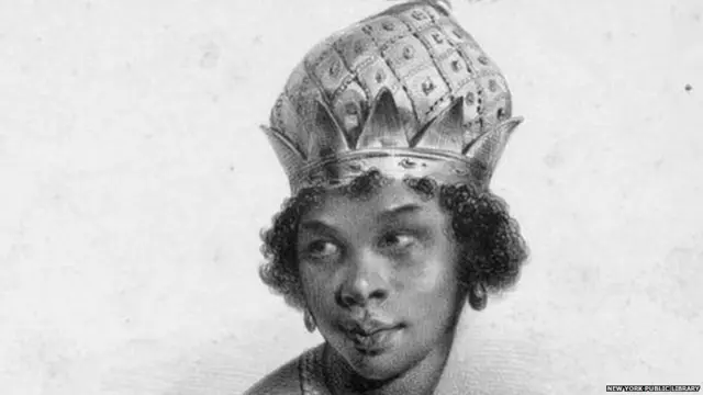 ਅਫਰੀਕਾ ਦੇ ਸ਼ਹਿਰ ਅੰਗੋਲਾ ਦੀ ਰਾਣੀ ਏਨਜਿੰਗਾ ਦੀ ਤਸਵੀਰ