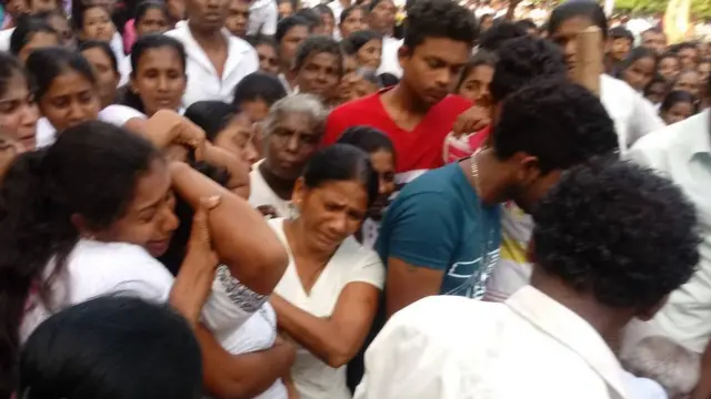 හම්බන්තොට දූෂණය කෙරුණු දැරිය අවසන් ගමන් යයි