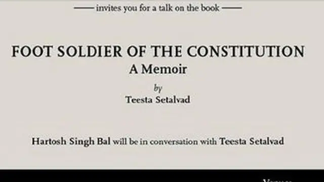 तीस्ता सितलवाड़ की किताब पर परिचर्चा हो