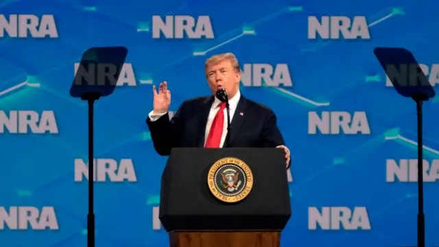Трамп на встрече членов Национальной стрелковой ассоциации