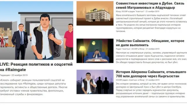 kloop.kg басылмасынын сайты 22-ноябрда дээрлик толук ушул иликтөөгө арналды