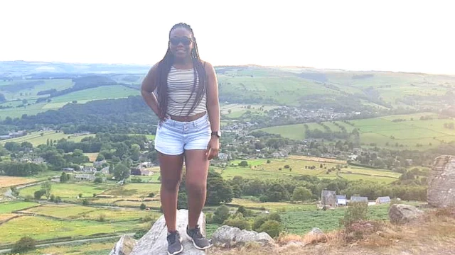 Shar Reid during a walk near Sheffield