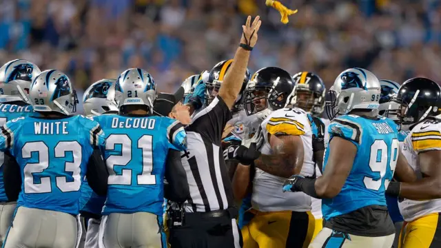 Acción de fútbol americano