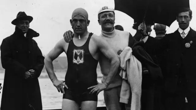 Nadador en 1908