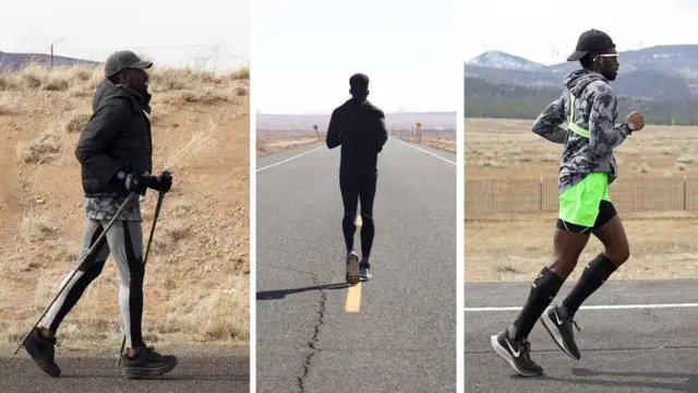 Hellah Sidibe running across USA