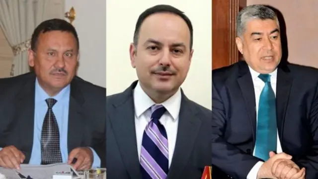 له ښۍ خوا کيڼ اړخ ته: د پوهنې وزیر اسدالله حنیف، د مالیې وزیر اکلیل حکیمي او د ترانسپورت وزیر محمد الله بتاش تېره ورځ ولسي جرګې استیضاح کړل