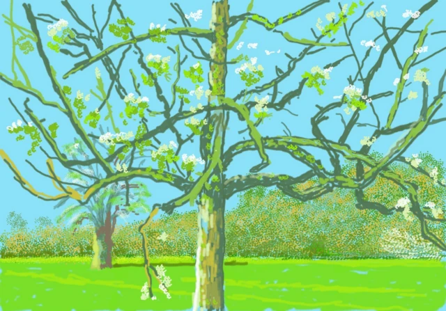 Una de las pinturas de David Hockney en Normandía