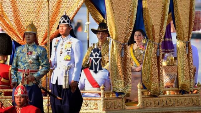 Thailand"s King Maha Vajiralongkorn takes part in a royal barge river procession along the Chao Praya river in Bangkok