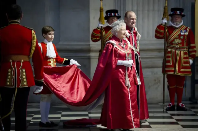 Queen Elizabeth II na di ya Duke of Edinburgh n'afọ 2012