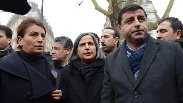 Aysel Tuğluk, Gültan Kışanak ve Selahattin Demirtaş, 2013'te