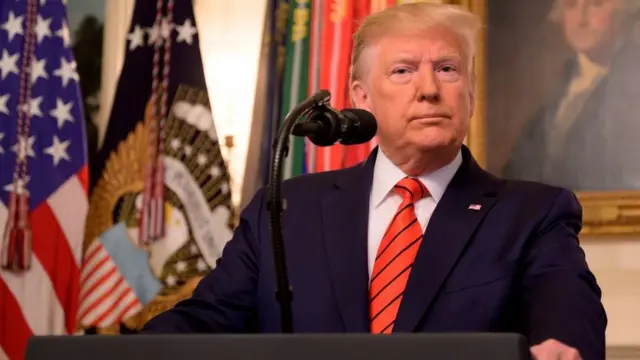 আল বাগদাদিকে হত্যার ঘোষণা দিচ্ছেন প্রেসিডেন্ট ট্রাম্প