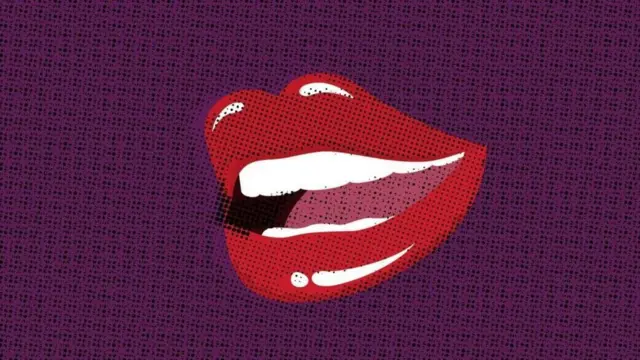 Un dibujo de unos labios