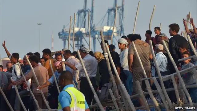 Yemeni refugees arriving in Djibouti