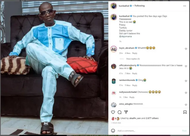 Ikede iku Dejo Tunfulu ti Kunle Afod se