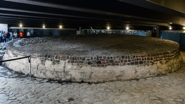 Templo de Ehecatl, dios azteca del viento, encontrado en 2014 en Ciudad de México.