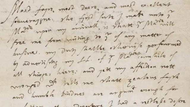 Carta del conde de Essex a Isabel I