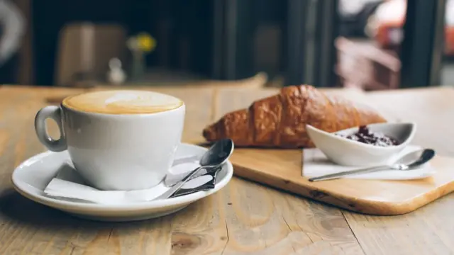 Coffee and croissant