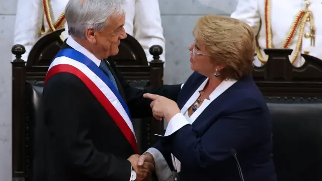 Sebastián Piñera e Michelle Bachelet