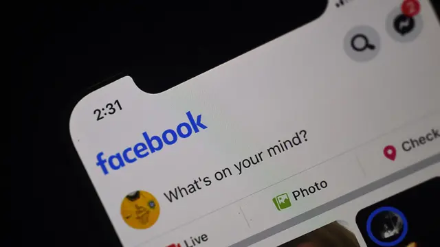 Facebook screen