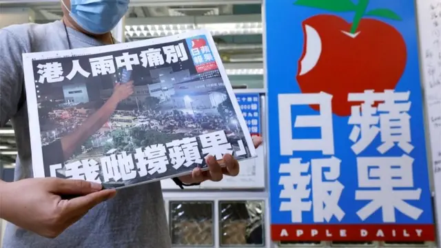 The last front page of Apple Daily