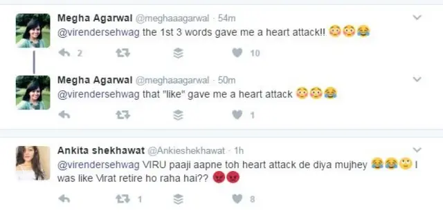 सहवाग के ट्वीट पर ट्वीट