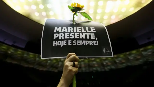 Protesto sobre Marielle