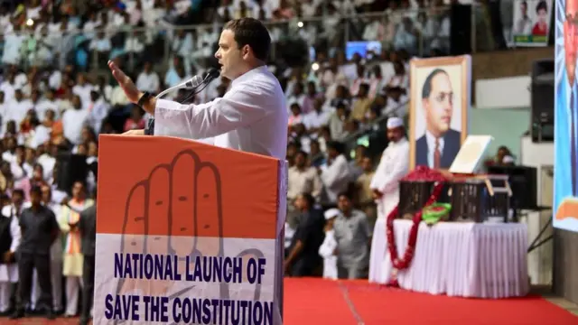 तालकटोरा में बोलते हुए राहुल गांधी