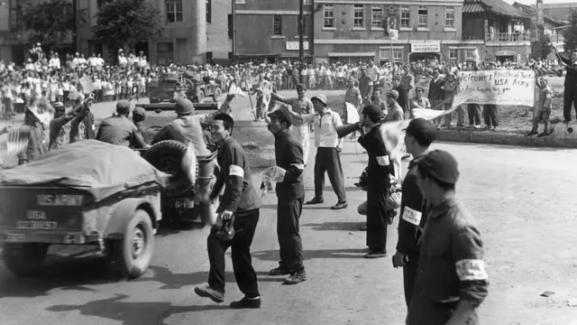 En octubre de 1945, la llegada de las tropas estadounidenses a Corea del Sur puso fin a más de tres décadas de dominio nipón.