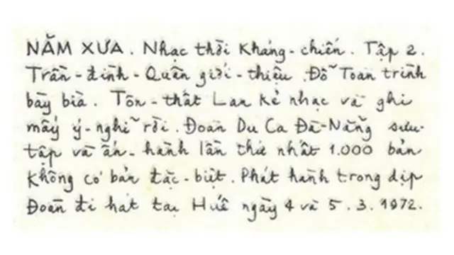 Từ tập nhạc Năm Xưa