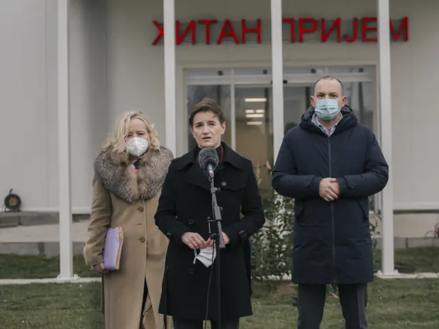 Premijerka Srbije Ana Brnabić na otvaranju Kovid bolnice u Batajnici
