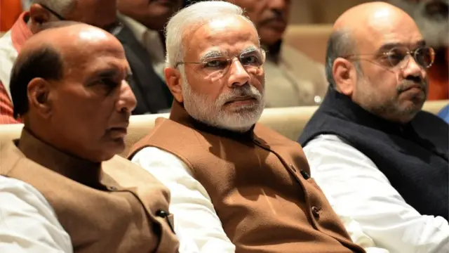 امت شاہ، نریندر مودی اور راج ناتھ سنگھ