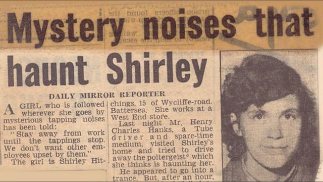 "El misterio de los ruidos que atormentan a Shirley", dice el titular de este diario con la foto de ella.