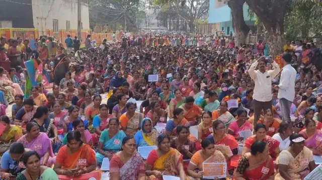 అంగన్‌వాడీల ఆందోళన