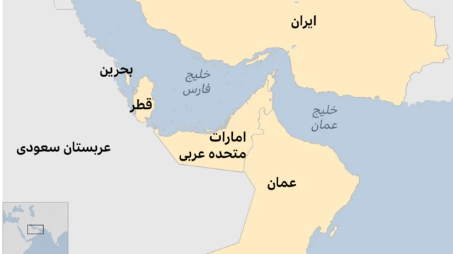 نقشه خلیج فارس در آن زمان