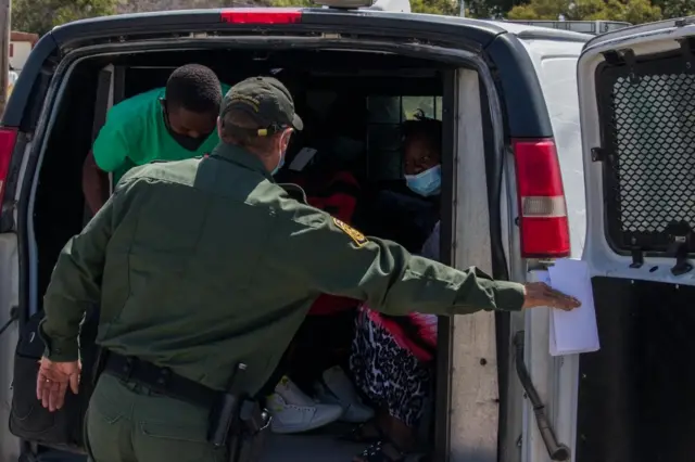Haitian migrants in Del Rio