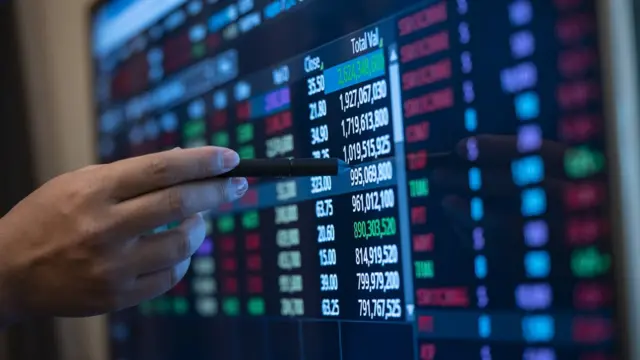 Gráfico de acciones en venta