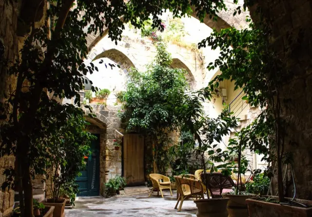 Fauzi Azar Inn's arched courtyards