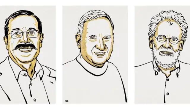 Caricatura de los ganadores del Nobel