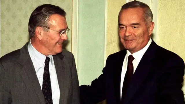 Дональд Рамсфельд и Ислам Каримов