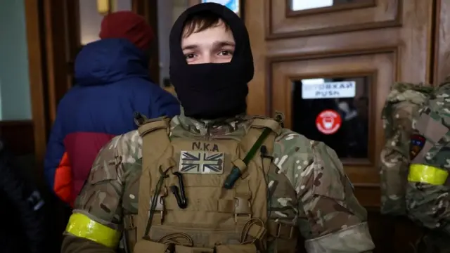 Savaşmak için İngiltere'den Ukrayna'nın Lviv kentine giden bir gönüllü