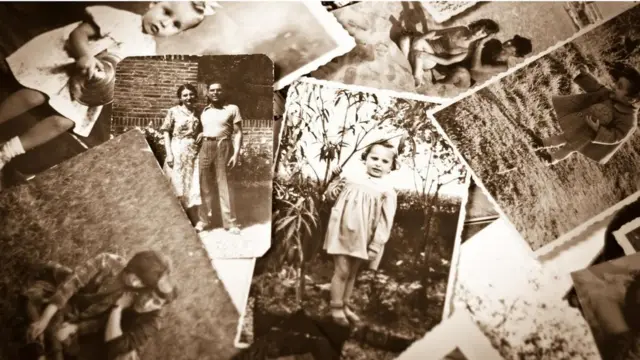 Un grupo de fotografías en sepia