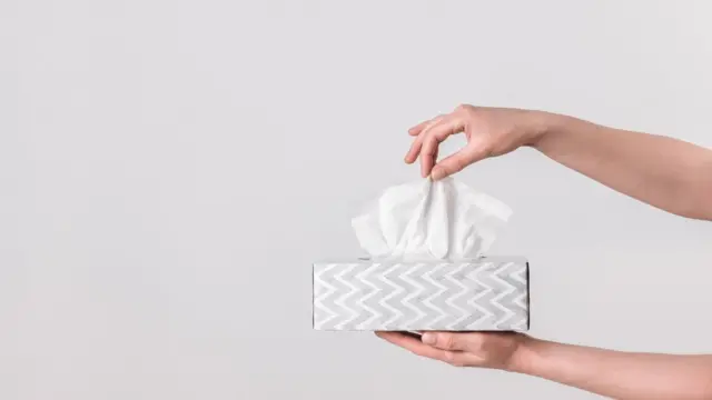 Pañuelo desechable.