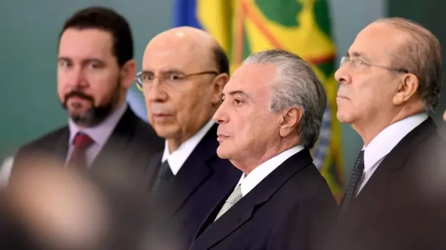 Michel Temer, Eliseu Padilha, Henrique Meirelles e Diogo Oliveira