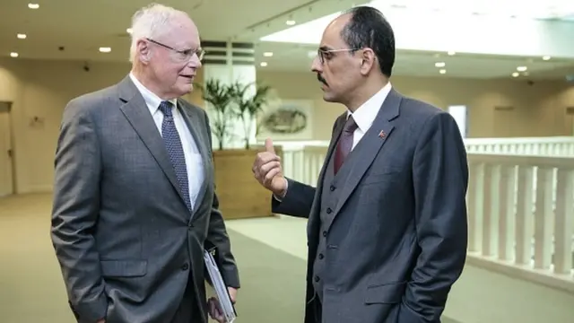 Jeffrey, 1 Mayıs'ta Ankara'da Cumhurbaşkanı Başdanışmanı ve Sözcüsü İbrahim Kalın'la görüştü