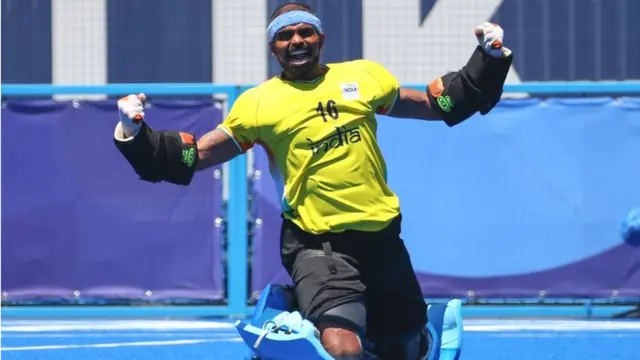 गोलकीपर पी श्रीजेश की ख़ासी प्रशंसा हो रही है