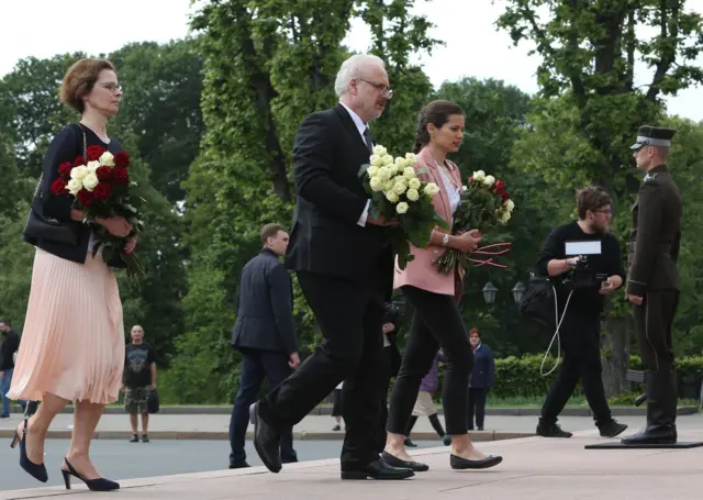 Эгилс Левитс с семьей