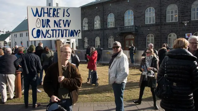 protesta en Islandia