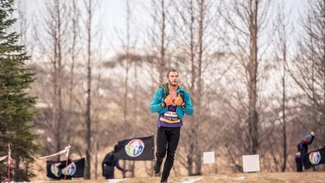 Ryan Atkins on the course